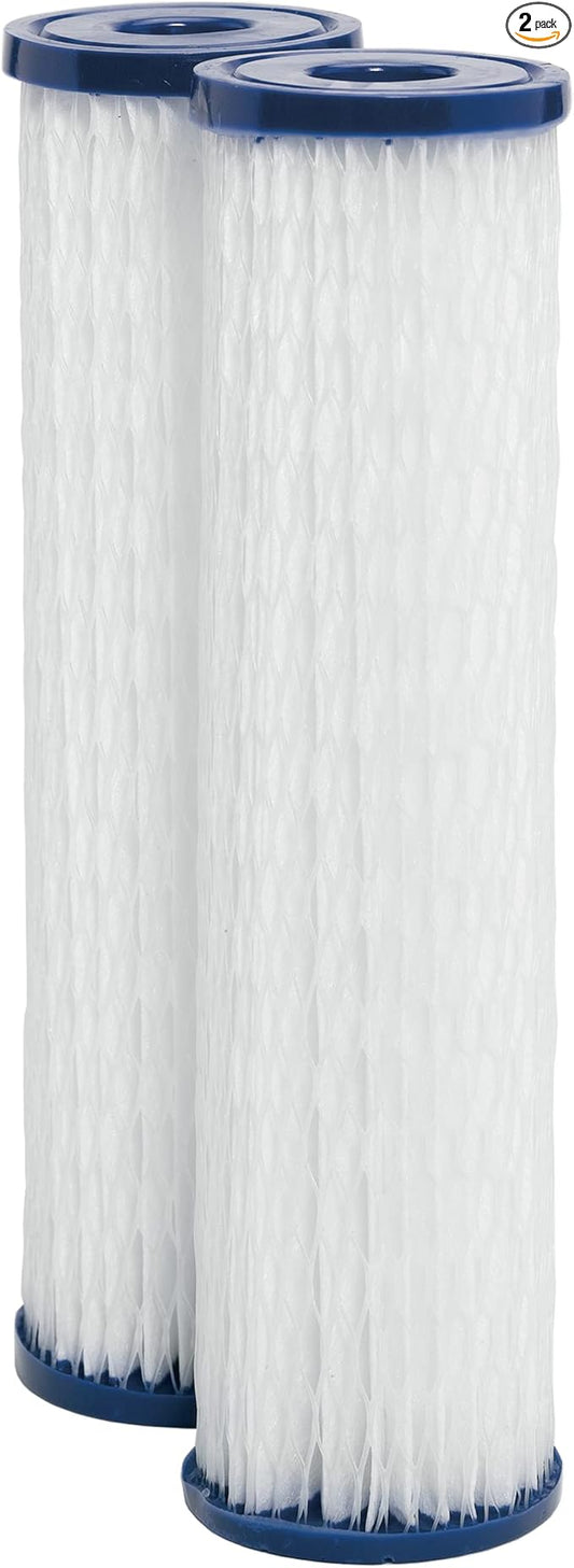 GE FXWPC Whole House Water Filter, Replacement for Water Filtration System, NSF Certified: Reduces Sediment, Rust & Other Impurities, Replace Every 3 Months for Best Results, 2 Filters