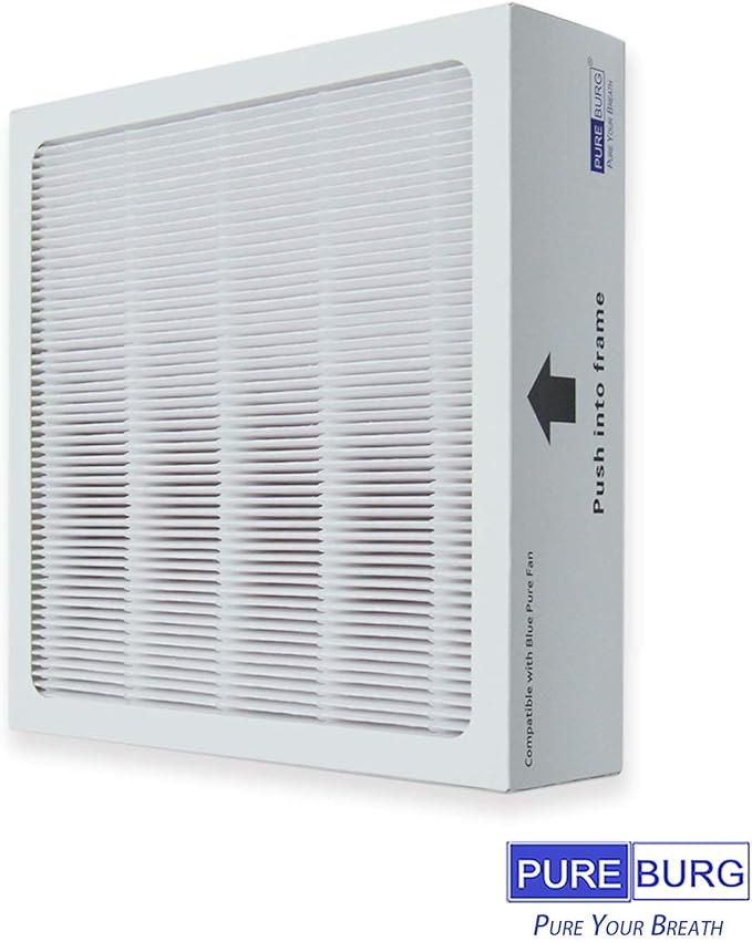PUREBURG Replacement Filter Compatible with Blueair Pure Fan Auto,Blue Pure Purifying Fan, 2-Pack H13 HEPA Air Clean Dust