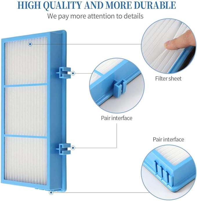 DerBlue 4pcs Replacement Filters Compatible with Holmes AER1 Type Total Air Filter,for 30AT and 242-NUC,Total Air Filter Replacement Filters for 30AT