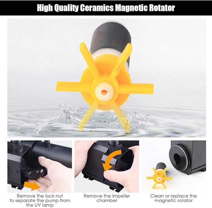 Goplus 4 in 1 Submersible Pond Filter Pump, 660 GPH Fountain Pump w/ 3 Nozzles, All-in-One Water Pond Cleaning System Outdoor for Aquariums Fish Tank (Black)