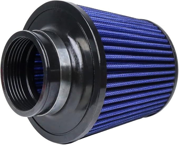 Kyostar 3 Inch 76mm Cold Air Intake Filter Cone Universal Carbon Fiber Replacement High Flow Dry Air Filter Black