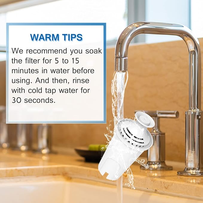 Hiwater Replacement for Brita Filters, Pitchers, Dispensers, NSF 42 Certified Pitcher Water Filter, Compatiable with Brita Classic OB03, Mavea 107007, 35557, and More (Pack of 4)