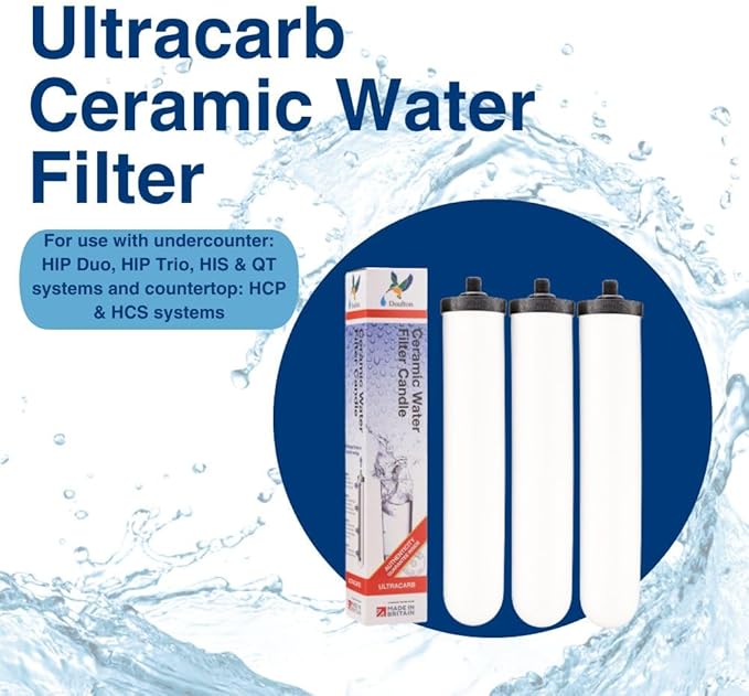 Doulton ¦ W9123053 ¦ 10" UltraCarb ¦ Authentic Drinking Water Ceramic Replacement Candle Element Filter ¦ 9501 ¦ White ¦ NSF Certified ¦ BSP Thread ¦
