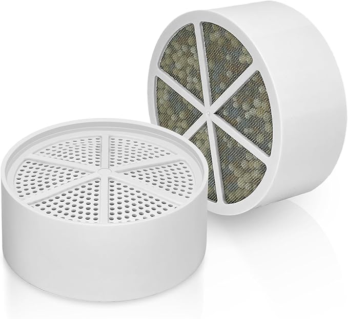 AWO 2 PACK Replacement Bathtub Water Filter for Tub Compatible with Fitespot,SHLLKTTRY,JUSTOWE,NIROKET,CUOLL Bath Filter,Multi Stage Filter for Softer Skin & Hair Reduces Chlorine & Harmful Substance