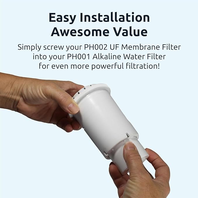 Invigorated Water Ultrafiltration Alkaline Filter - Alkaline Water Filter Replacement for Alkaline Water Filter Pitcher - pH002 Alkaline Pitcher Cartridge Alkaline Water System - Lasts 1000 L (1 Pack)