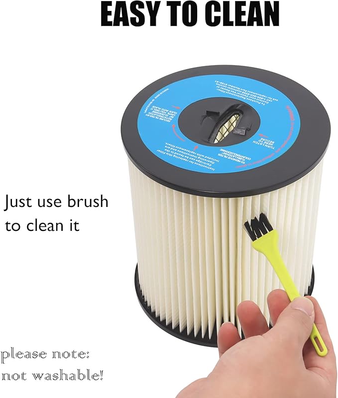 8106-01 Central Vac Filter Replacement Compatible with Dirt Devil CV2000 CV2200 CV2600, 7 inch Central Vacuum Cleaner Filter Compatible with Vacuflo FC300 FC520 FC530 FC550 FC610