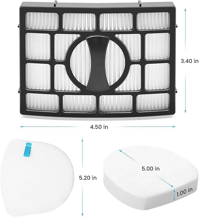 for Shark Replacement Filter ZU561 ZU560 Navigator Lift-Away Speed Self Cleaning Brushroll Lightweight Zero-M Upright Vacuum ZU572 ZU562 UV650 UV725 ZU560C ZD400 ZD402 with HEPA Part XFFK560 XHEP560