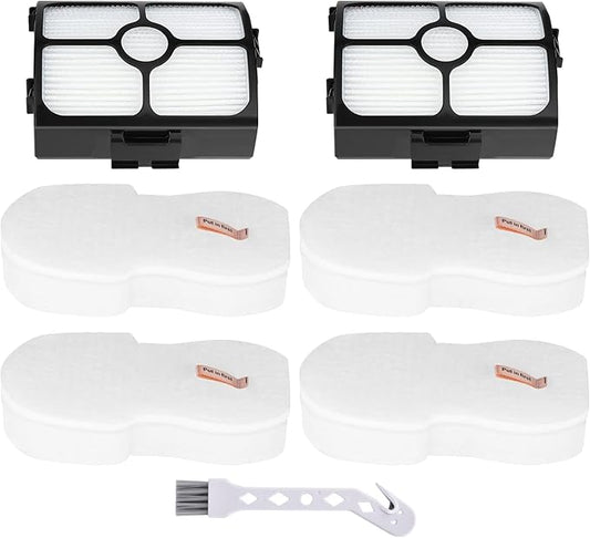 HZ4002 Filter Replacement for Shark HZ3002 HZ3000 Stratos Ultralight Corded Stick Vacuum Accessories Spare Part, 2 HEPA & 4 Foam & Felt Filters Kit, Compare to Part # XFFKHZ3000 XHFHZ3000