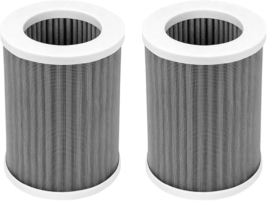 Nispira PEPERSFIL Purezone Replacement Filters For Car Air purifier Pure Enrichment Air Purifier Mini Portable (PEPERSAP) 3-in-1 Activated Carbon, 2 Packs