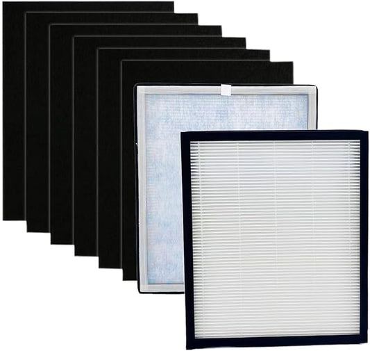 XP280 Replacement Filter Compatible with Purafide XP280 Air purifier Replacement Filter 2-Pack High-efficiency H13 Filter Kit (with 6 Carbon Pre-Filters)