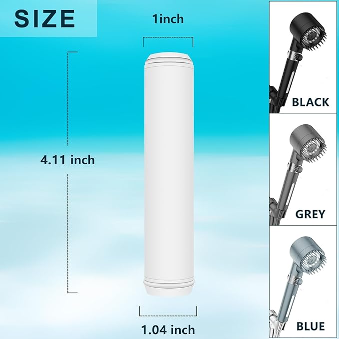 4 PACK Multi-Stage Filter Replacement Compatible with PWERAN for Handheld Shower Head, Water Replacement Filter for Shower Head，filters impurities, purifies water quality