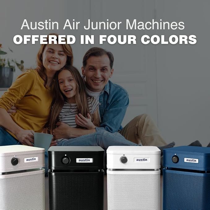 Austin Air HealthMate Plus Junior Air Purifier Sandstone - Advanced 4- Stage Filtration Air Purifiers For Home with Activated Carbon & Zeolite - Ideal as Air Purifiers for Bedroom, Model A250