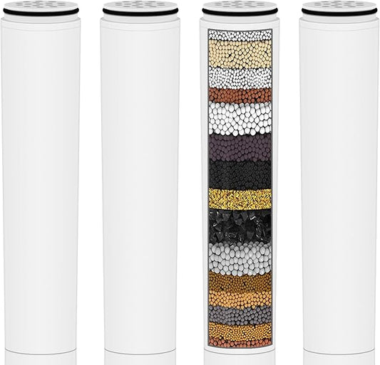 Water Fiter for Shower Head Filter,Compatible with Cobbe Shower Head Filter System,Removes Heavy Metals and Chlorine.(4 Pack)
