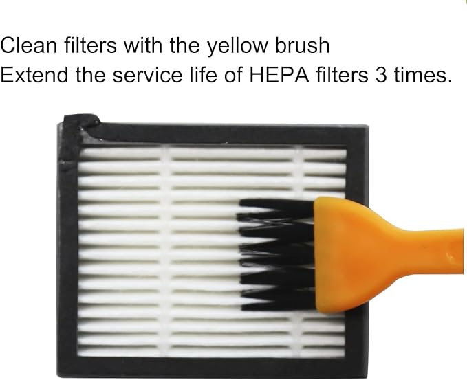 26 Pack Replacement Parts for iRobot Roomba i1+ i7+ i3+ i4+ i6+ i8+ j7+/Plus Vacuum Cleaner,2 Set Rubber Brushes 8 Pack HEPA Filters 8 Pack Side Brushes 8 Vacuum Bags
