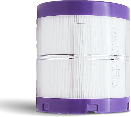 Micronflo Replacement Filter - Kills Chlorine & Hair-Skin Wreckers | Clear Casing Shows Filth | Locks in Moisture | Micron Precision | Fits Most Showers | No Pressure Drop