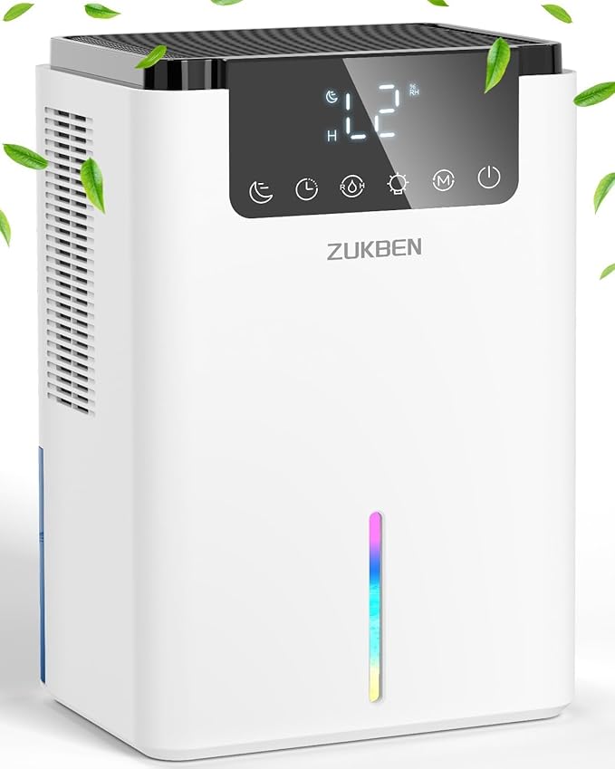 Dehumidifiers(75OZ) for Home,Small Dehumidifier for Bedroom with 2 Dehumidification Modes,Auto Defrost,12 Timer, Portable Quiet Dehumidifiers for Home,Basement,Bathroom,RV