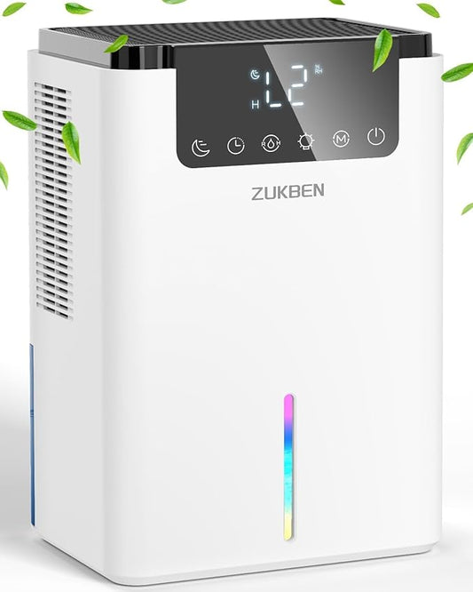 Dehumidifiers(75OZ) for Home,Small Dehumidifier for Bedroom with 2 Dehumidification Modes,Auto Defrost,12 Timer, Portable Quiet Dehumidifiers for Home,Basement,Bathroom,RV