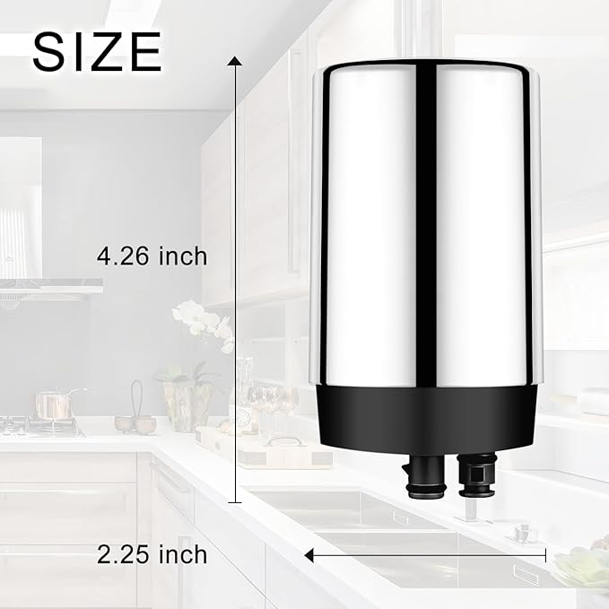 Faucet Water Filter Replacement for Brita®Faucet Filter，Brita® FR-200, FF-100， Replacement Filter-3 piece,silvery。 (7027 3 pack silvery)