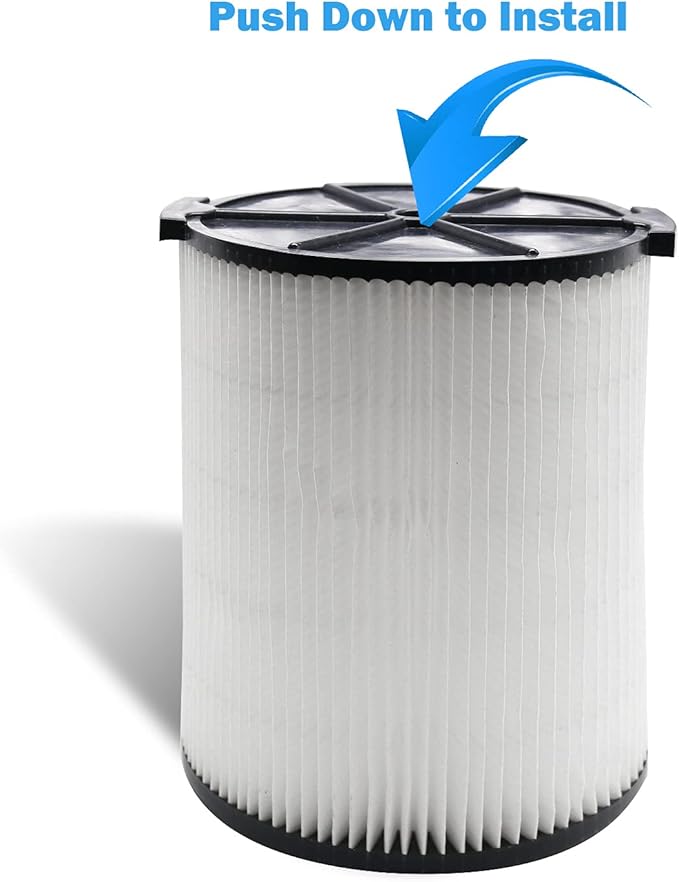 Standard Wet/Dry Vac Filter Vf4000 Compatible with RIDGID Shop vac filters 5-20 Gal & 6-9 Gal Husky Vacuum, Replacement Vf4000 Filter 1PACK