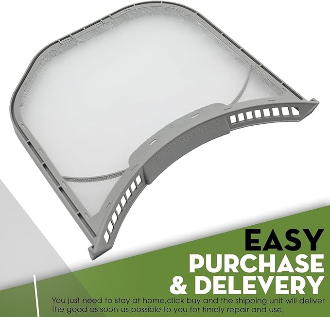 2-Pack Lint Filter Stainless Steel Mesh Screen Replacement for LG DLE3500W00 DLGX4271W DLEX3500W DLEX3700W DLEX4000W Dryer