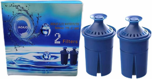 Elite Water Filter Lasting 6 Months-Efficient Long-Life Elite Filter, Replacement for Brita Pitcher Water Filter and Dispensers, Etc.,BPA FREE,2 Count(Blue)