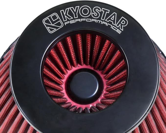 Kyostar 6" 152mm High Flow Inlet Cold Air Intake Cone Replacement Dry Air Filter Red