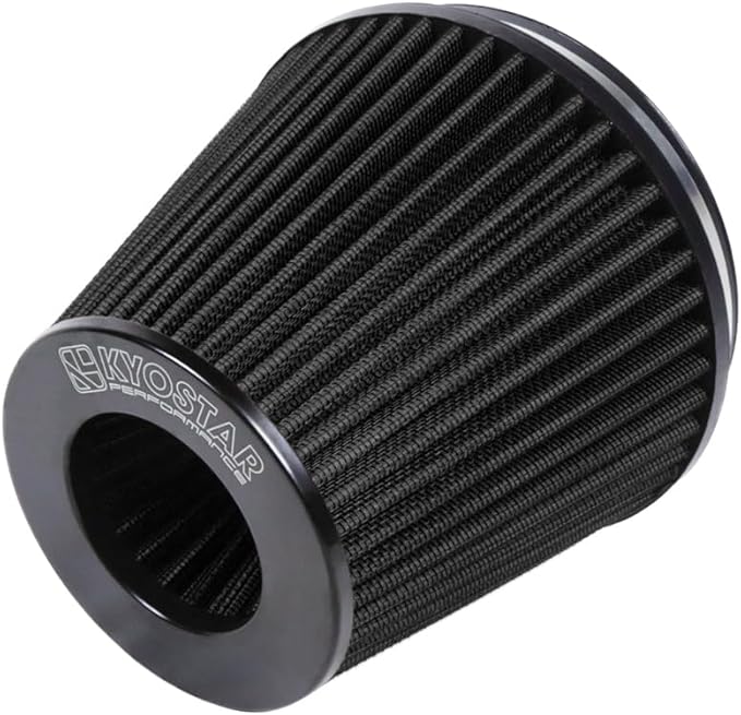 Kyostar 6" 152mm High Flow Inlet Cold Air Intake Cone Replacement Dry Air Filter Black