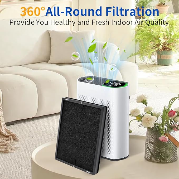 2 Pack HAP602 Replacement Filter Compatible with ECOSELF HAP602 / HAP602WF Air Purifier, Air Purifiers Replacement Filter for Home Large Room