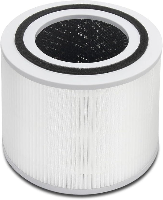 EBUSI Genuine Core 300 Replacement Filter, Compatible Core 300 Core300-P Core 300S Core 300S/P, 3-In-1 HEPA, High-Efficiency Activated Carbon, (1 Pack, White)