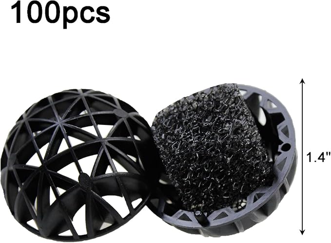 AQUANEAT Aquarium 1.4" Bio Balls 100pcs for Fish Tank Pond Canister Filter Media