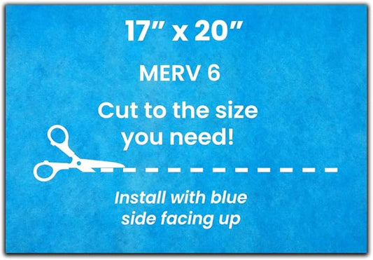 RV, Cut To Size RV Air Filter, 17"x20" Cut To Fit AC Filter Replacement, MERV 6 Replaces Original Standard Air Filter, Made in USA