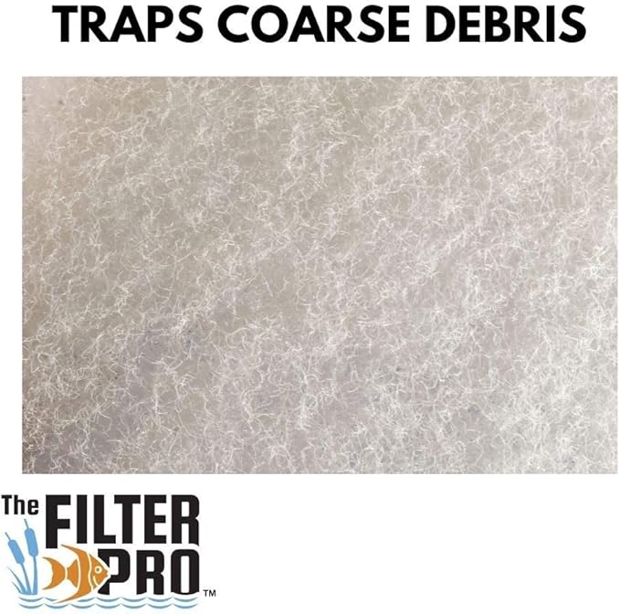 Cut Replacement Skimmer Waterfall Mat - 19" x 19" x 1.25" Thick Beige Coarse Filter Media to Fit Popular Brands, Made in USA