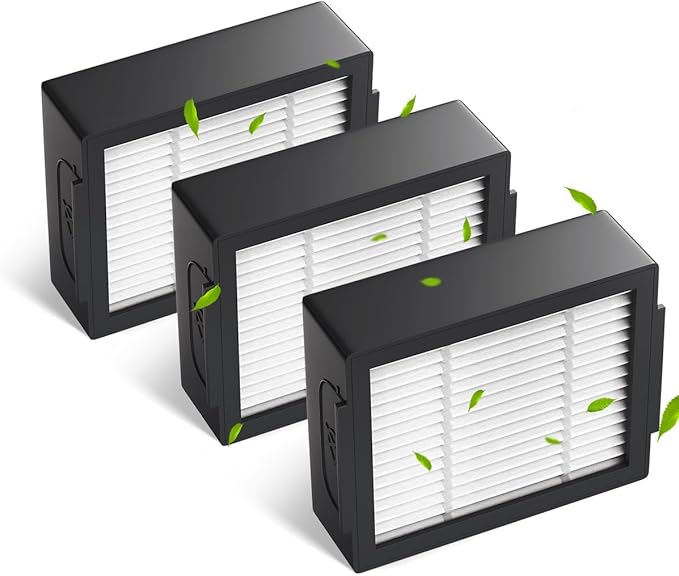 3-pack 4639161 High-Efficiency Filter for iRobot Replacement Parts Vacuum Filter, Roomba e, i & j Series, and Roomba Combo i1+ i3 i3+ i4 i5 and j5 Series