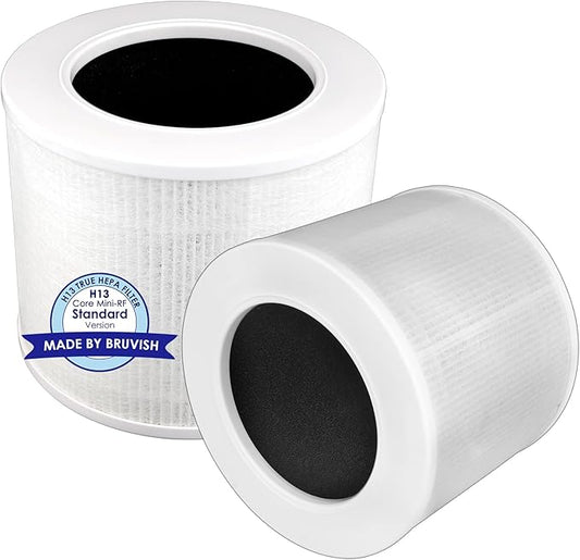 2 Pack Core Mini Replacement Filter Compatible with LEVOIT Core Mini Air Purifier, CoreMini H13 True Hepa Filter, 3-in-1 HEPA Filter, Activated Carbon Filters, Compared to Part # Core Mini-RF