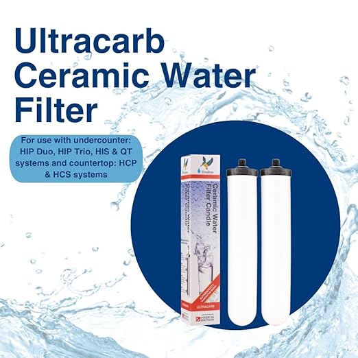 Doulton W9123053 9501 10" UltraCarb NSF Certified BSP Thread Ceramic Filter Candle Element Cartridge - 2 Pack