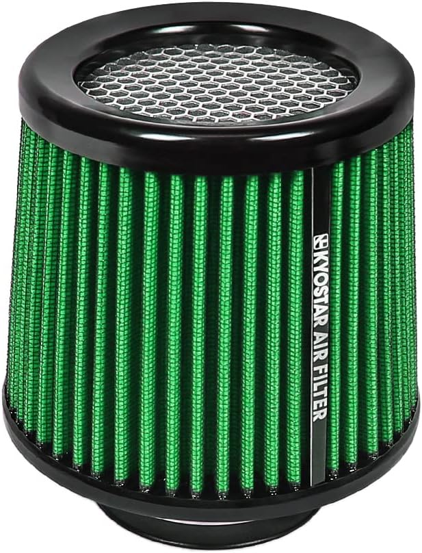 Kyostar Universal Green 3 Inch 76mm Air Intake Cone Filter Replacement Quality Dry Air Filter
