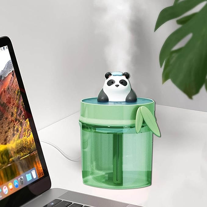 Mini Humidifier Desk Bedroom Home Portable USB Powered Air Humidification Cute Panda Humidifier Air Diffuser Purifier Atomizer 510ml