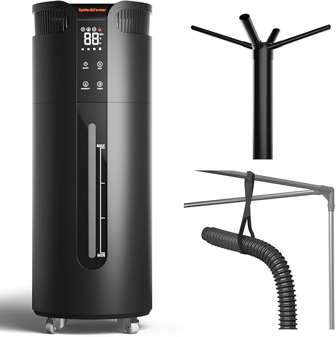 Spider Farmer 16L/4.2Gal Humidifier 1400ML/H Output for Grow Tent 2000 Sq.ft Large Room Plant Multi Extendable Hoses Splicing and Humidity Sensor Probe Cool Mist Quiet for Bedroom Greenhouse Indoor