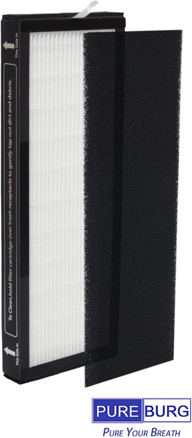 PUREBURG AH60010 Replacement Filter Compatible with Hoover WH10100 WH10200 & Oreck AK60010QPC Air Purifiers,2-Pack H13 True HEPA Air Clean Dust