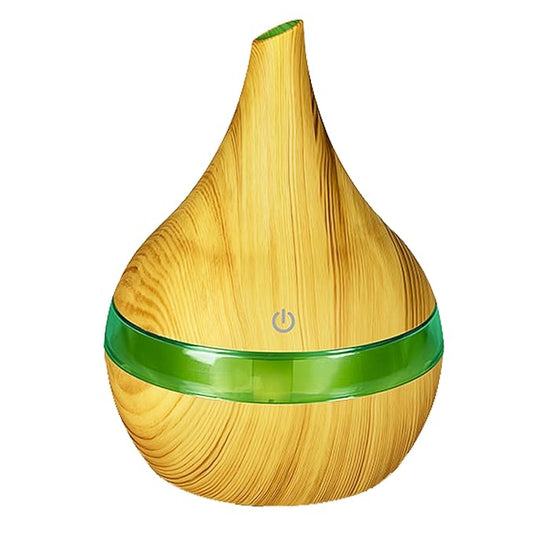 FULLBELL Cool Mist Humidifier, 400ML, 10-20 Hours Runtime, 7 Color Lights, 2 Modes, 24db Quiet, Black (Light Brown-300ML)