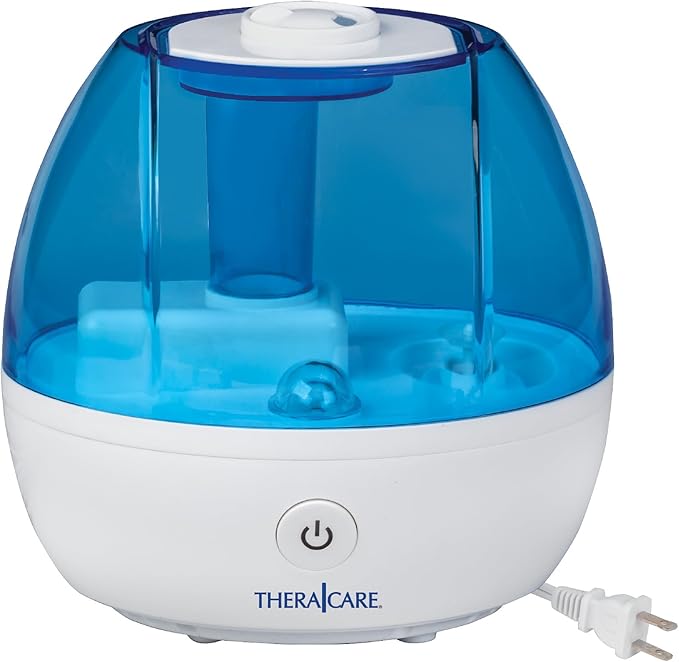 Thera|Care Cool Mist Ultrasonic Humidifier | For Medium Size Rooms | No Filter Required | 16 Hour Run Time