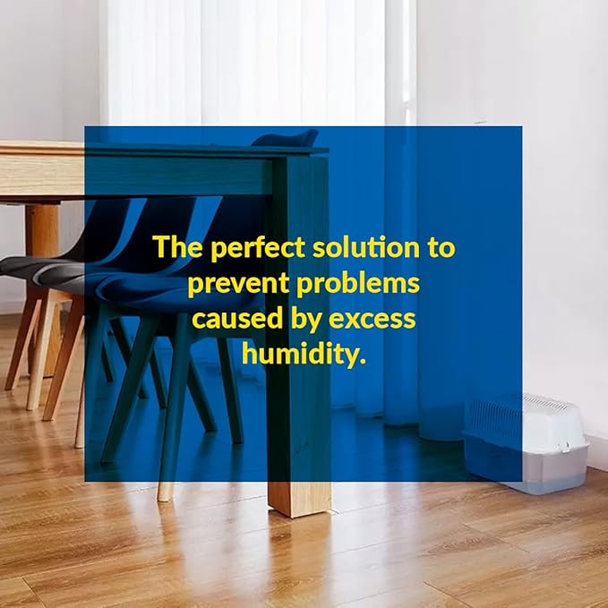 HUMYDRY® - Pack of 6 Dehumidifier Devices with 6 Moisture Absorber Refills - 35.3 oz - Large Size - Fragrance Free - Ideal for Spaces Up to 400 sq.FT