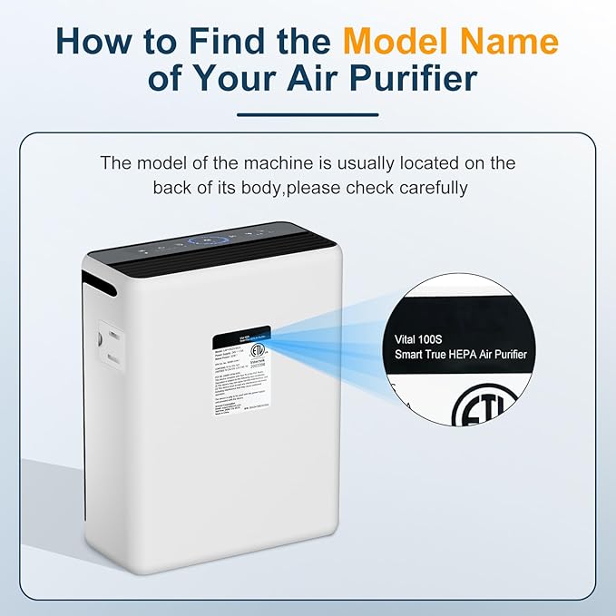 Vital 100S Replacement Filter for LEVOIT Vital 100S and Vital 100S-P Air Purifier, H13 Ture HEPA and Activated Carbon Vital 100S-P Filters, Vital 100S-RF-TX, 2 Pack Green