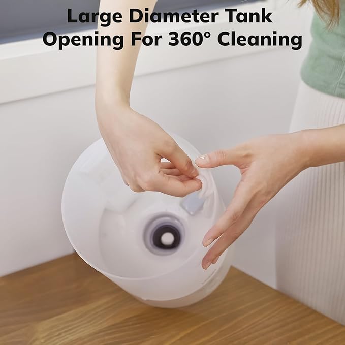 YOGIN Humidifiers for Bedroom Large room,Top fill 2.5L Ultrasonic cool mist Humidifiers for Baby Nursery and Plants,Up to 24 Hours, 24db Quiet,Night Light, Auto Shut Off, Easy Clean Humidifier