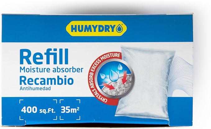 HUMYDRY® - 6-pack of dehumidifier refills - 35.3 oz - Absorbs moisture - Prevents odors - Fragrance-free - For spaces up to 400 sq. ft.