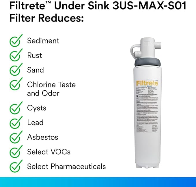 Filtrete Maximum Under Sink Water Filtration System 3US-MAX-S01