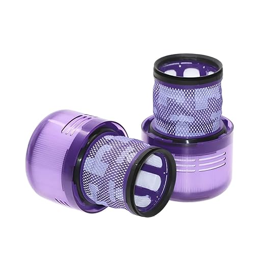 2-Pack V12 Vacuum Filter Replacement Compatible for Dyson V12 Detect Slim, Animal, Slim+ & Absolute – Part No. 971517-01, Compatible with Dyson SV34, SV35 Models