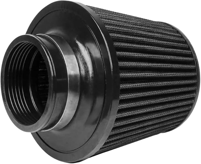 Kyostar 3 Inch 76mm Cold Air Intake Filter Cone Universal Carbon Fiber Replacement High Flow Dry Air Filter Black