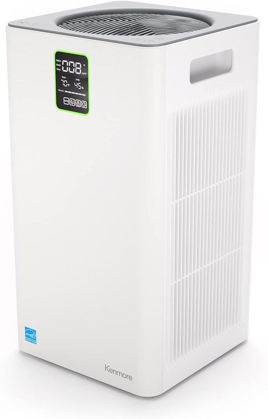 Kenmore PM3020 Air Purifiers with H13 True HEPA Filter, Covers Up to 1500 Sq.Foot, 24db SilentClean 3-Stage HEPA Filtration System, 5 Speeds for Home Large Room, Kitchens & Bedroom