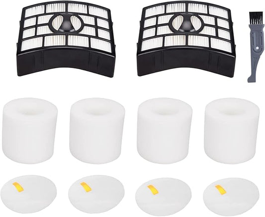 I-clean 2 Packs Replacement NV650 HEPA Foam & Felt Filters for Shark Rotator Powered Lift-Away Vacuum Cleaner, Compatible with Shark NV752,NV751,NV750,NV651,NV650,NV652 Replaces Part # XFF650 & XHF650